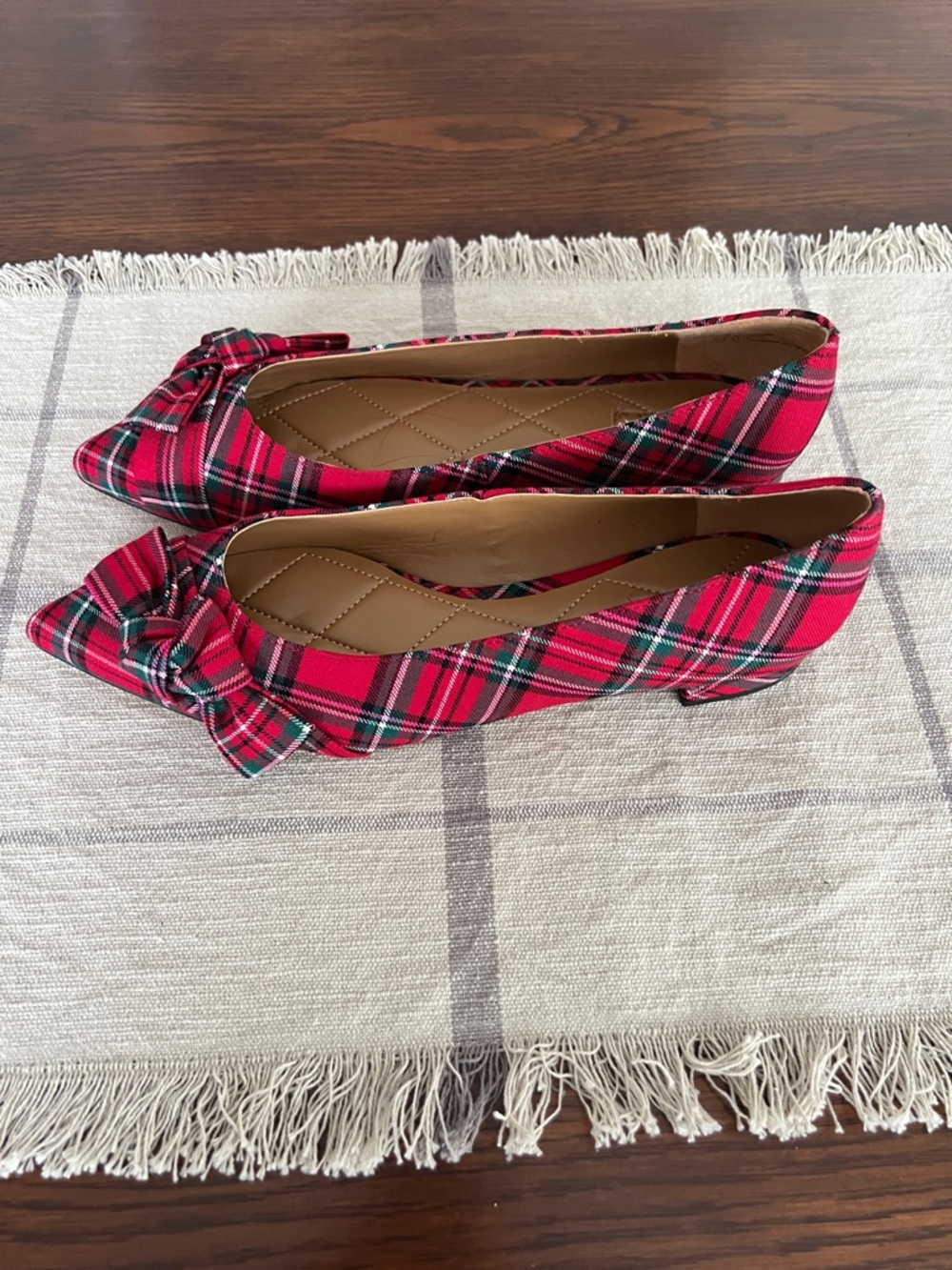 Talbots Portia Bow Flats in Cider Plaid - Picture 6 of 11
